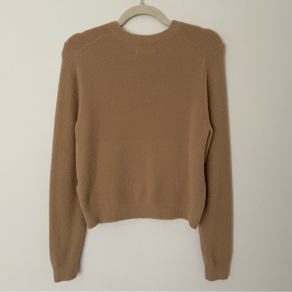 Wilfred Free Aritzia Hush Knit Chenille Crewneck Sweater in Tan Beige size Small - Picture 5 of 8